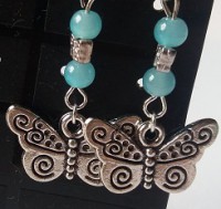 örhängen Butterfly fashion blue
